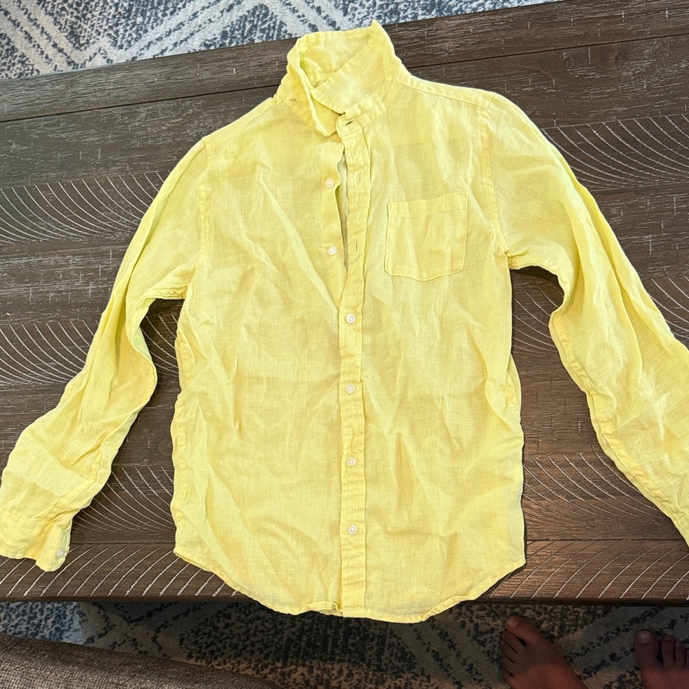 Janie and Jack Bright Yellow Boys Casual Shirt